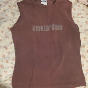 Old Navy Amsterdam Brown Sleeveless Top